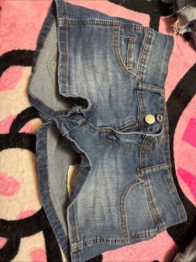Girls Blue Denim Shorts with Classic Pocket Styling